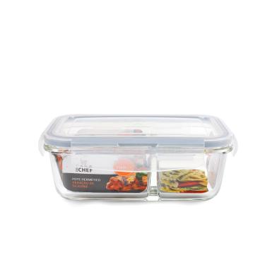 Imagem de Marmita de Vidro com Divisória 700ml Cazza com Tampa