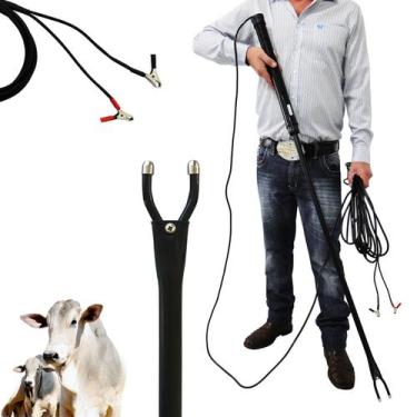 Imagem de Bastão Ferrão Elétrico Manejo Magnatronic 12V +Cabo 1,4m Picana Elétri