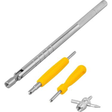 Imagem de Conjunto Saca Válvula de Pneus com 4 Peças Vonder