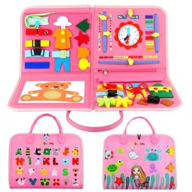 Imagem de Livro de Aprender Sensorial Educativo p/ Coordenação Motora Rosa - Toy