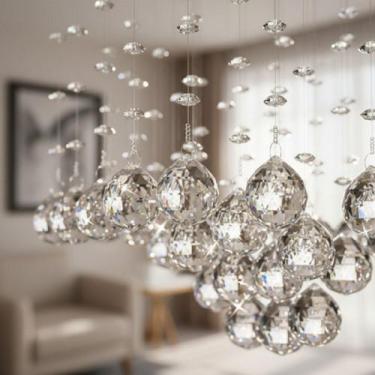 Imagem de Lustre Para Sala, Cozinha, Sala De Jantar,cristal Base 20x70 - - Lustr