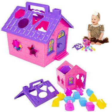 Imagem de Casinha Educativa Brinquedo Pedagógico 1 Ano Blocos Encaixe Peças E fo