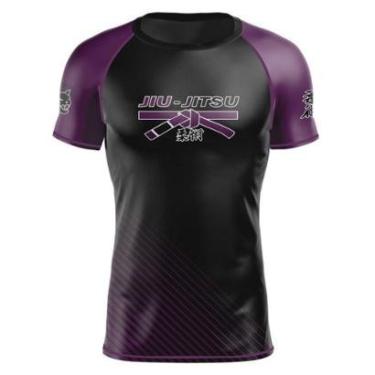 Imagem de Camiseta Black Cat Sport Wear Jiu-Jitsu  Rash Guard Segunda Pele Proteção-Unissex
