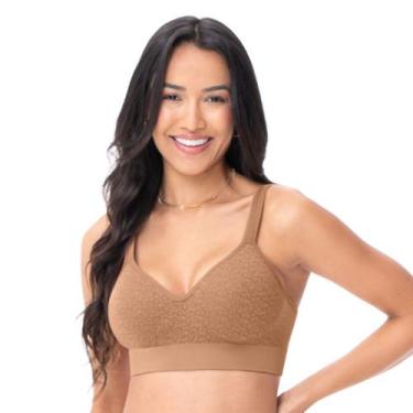 Imagem de Sutiã Comfort com Bojo Jacquard sem Costura Amêndoa - Zee Rucci, 42