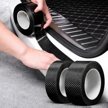 Imagem de Fita Adesiva Fibra Carbono 3D Automotivo 10Cmx3M Soleira - Geober