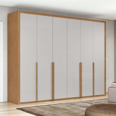 Imagem de Guarda Roupa Imperatore 6 Portas Lopas Amendoa Clean/off White