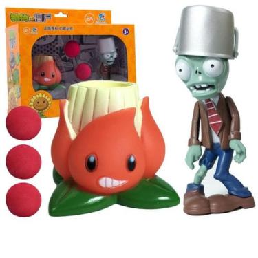 Imagem de Figura: lata de cola flexível Toy Plants vs Zombies Peashooter - yiwei