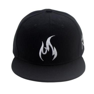 Imagem de Boné de beisebol Flames Anime Snapback Hat Poliéster 56-58cm - yiweisa