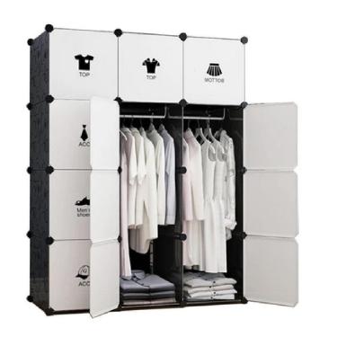 Imagem de Guarda Roupa Armario Modular Cabideiro Arara 12 Portas