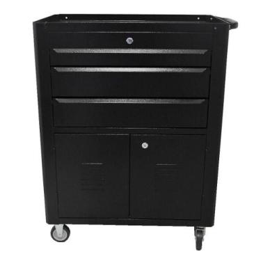 Imagem de Carrinho Ferramentas Fercar 3 Gavetas Chaveado Preto - C-06