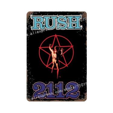 Imagem de Placa Decorativa Vintage De Metal Do Álbum Rush Para Decoração De Pare