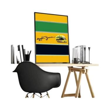 Imagem de Pôster De Caligrafia Ayrton Senna Em Lona, Sem Rugas, Impermeável, Dec