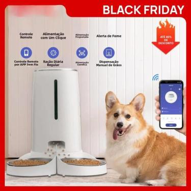 Imagem de Alimentador Automático Para Gatos 4L Com WiFi Para 2 Gatos, Controle P