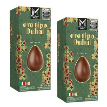 Imagem de Kit 2 Caixas Ovo de Páscoa Pistache Members Mark 280g  Chocolate Estil