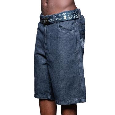 Imagem de Bermuda Jeans Chronic Preto Estonado Bordado 03-Masculino