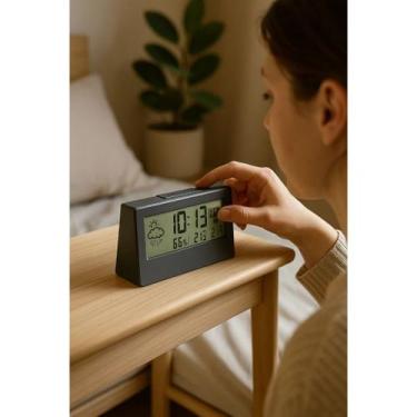 Imagem de Relógio Despertador Digital Mesa Sortido Display LED Compacto Alarmes 