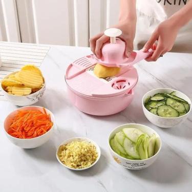 Imagem de Kit 12 Peças Ralador Fatiador Descascador Cortador Legumes Frutas Ceno
