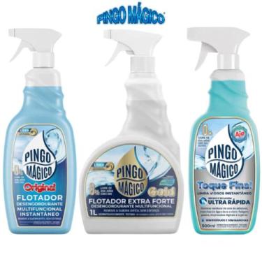 Imagem de Kit Pingo Magico Original 1L + Pingo Magico Gold 1L + Pingo Magico Lim