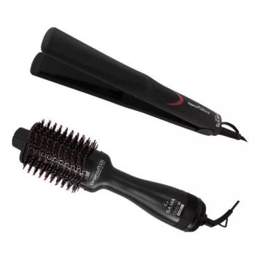 Imagem de Gama Italy Eleganza Plus Kit com Prancha Alisadora e Escova Secadora M