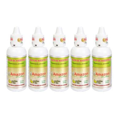 Imagem de Kit 5 Óleo de Avestruz  35ml Ômega 3 6 7 9 Suplemento Alimentar - Amaz