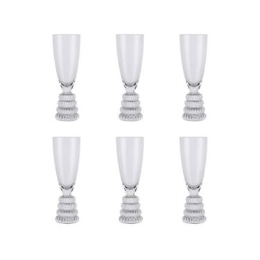 Imagem de Conjunto 6 Taças de Champanhe em Vidro com Base Canelada 200ml GI0063 BTC