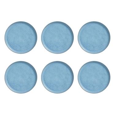 Imagem de Conjunto de Pratos Rasos Porto Brasil Linhas Breeze 27,5cm - 6 Peças 