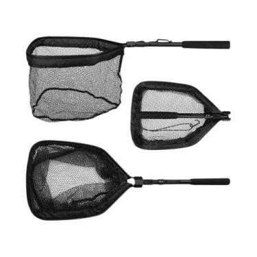 Imagem de Rede De Pesca Telescópica Retrátil De 190cm Com Cabo, Dobrável Para Ca