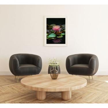 Imagem de Quadro Decorativo Beleza Intocável Floral Retangular 30 X 40 em Canvas com Vidro Moldura Madeira