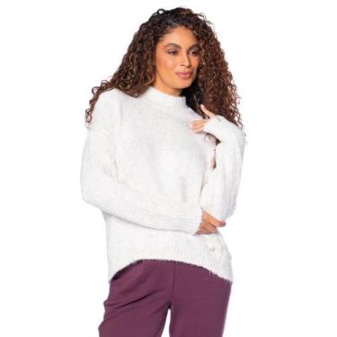 Imagem de Blusa Feminina Biamar Gola Alta Branco, Branco, Único