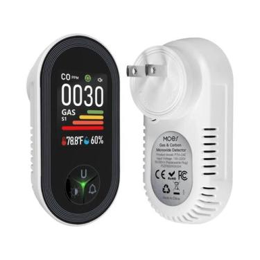 Imagem de Detector De Gás Monóxido De Carbono 4 Em 1 Com Sensor De Umidade E Tem