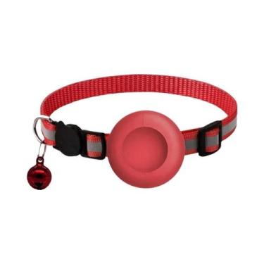 Imagem de Coleira Refletiva Fofa Para Gatos Com Sino, Suporte Para Airtag E Fech