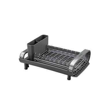 Imagem de Escorredor de Louça Plurale Compacto para Pratos Copos e Talheres em Polipropileno com porta-talheres e porta-copos