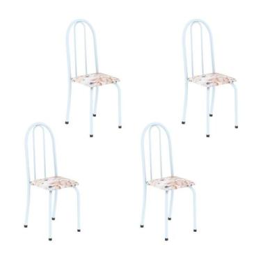 Imagem de Kit 4 Cadeiras Tubular 96x36x41 Cm Iris B - Soma Móveis