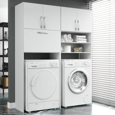 Imagem de Armário Multiuso Lavanderia 5 Portas Essencial - DiretoSim