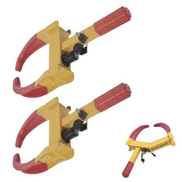 Imagem de Trava de Pneu Universal Kit 2 Uni Bloqueador De Roda Moto Carro Antifu