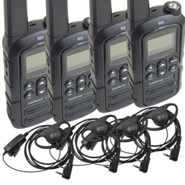Imagem de Kit Completo 4 Rádios RC4002 g2 intelbras com Fone Concha - LELLIS ROC