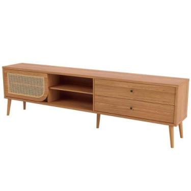 Imagem de Rack Para Sala De Estar 60 Pol Porta Tela Natural 220cm Core D03 Freij