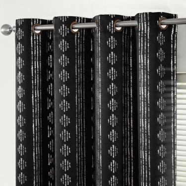Imagem de Cortinas Jinchan Opacas 95% Estilo Boho 244 cm Plata Navidad