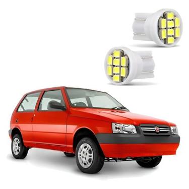 Imagem de Kit Lâmpadas Led Uno Mille Fire Way T10 Branco-frio T10 Branco Branco-