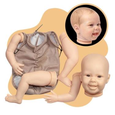 Imagem de Molde Bebê Reborn Corpo Pano Confecção Realista Completo - Cegonha Reb