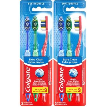 Imagem de Escova de Dentes Colgate Extra Clean Macia 3 Unidades para Adultos