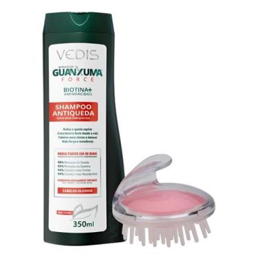 Imagem de Vedis shampoo force guanxuma oleoso 350ml + escova massageadora
