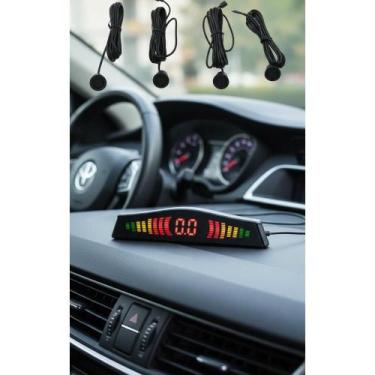Imagem de Sensor Estacionamento Ré 4 Pontos Buzzer LED Preto 12V - Congratulatio