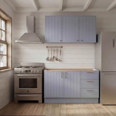 Imagem de Cozinha Modulada 2 Peças sem Tampo Marselha CabeCasa MadeiraOriginals Azul Sereno