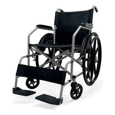 Imagem de Cadeira De Rodas Manual D100 Pop 110Kg Duplo X Cinza Dellamed