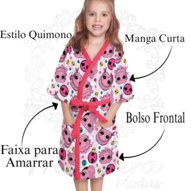 Imagem de Roupão de Banho de Menina Felpudo Infantil Kids Divertido - Lepper, G