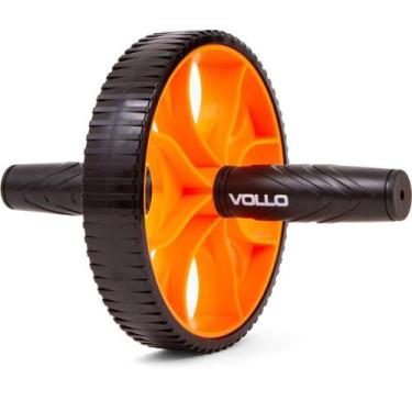 Imagem de Roda de Exercício Simples - Laranja e Preto - Vollo Sports