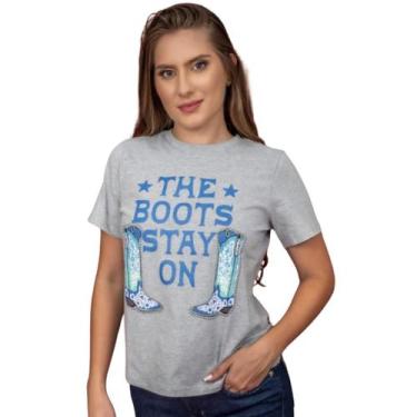 Imagem de Tshirt Feminina Miss Country Stay Cinza, Cinza, G