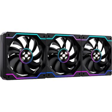 Imagem de Kit 3 fan 120mm sem fio fortrek twister unifan argb preto 86941