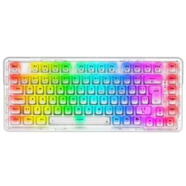 Imagem de Teclado mecanico gamer elf pro rgb wireless switch crystal clear redra